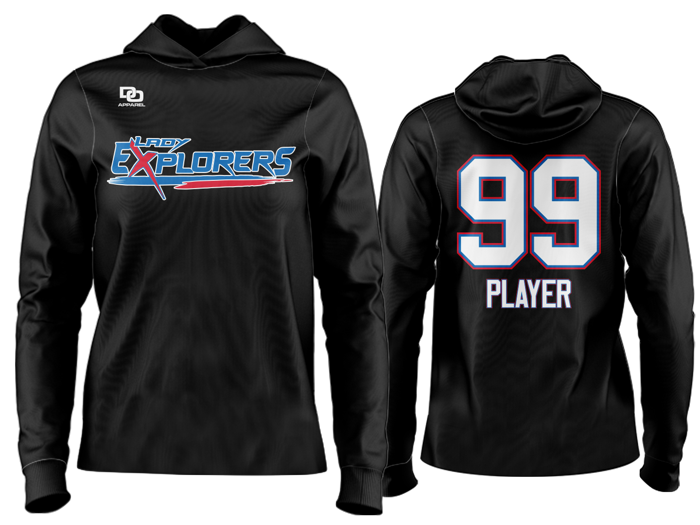 Custom Team Hoodie - Black