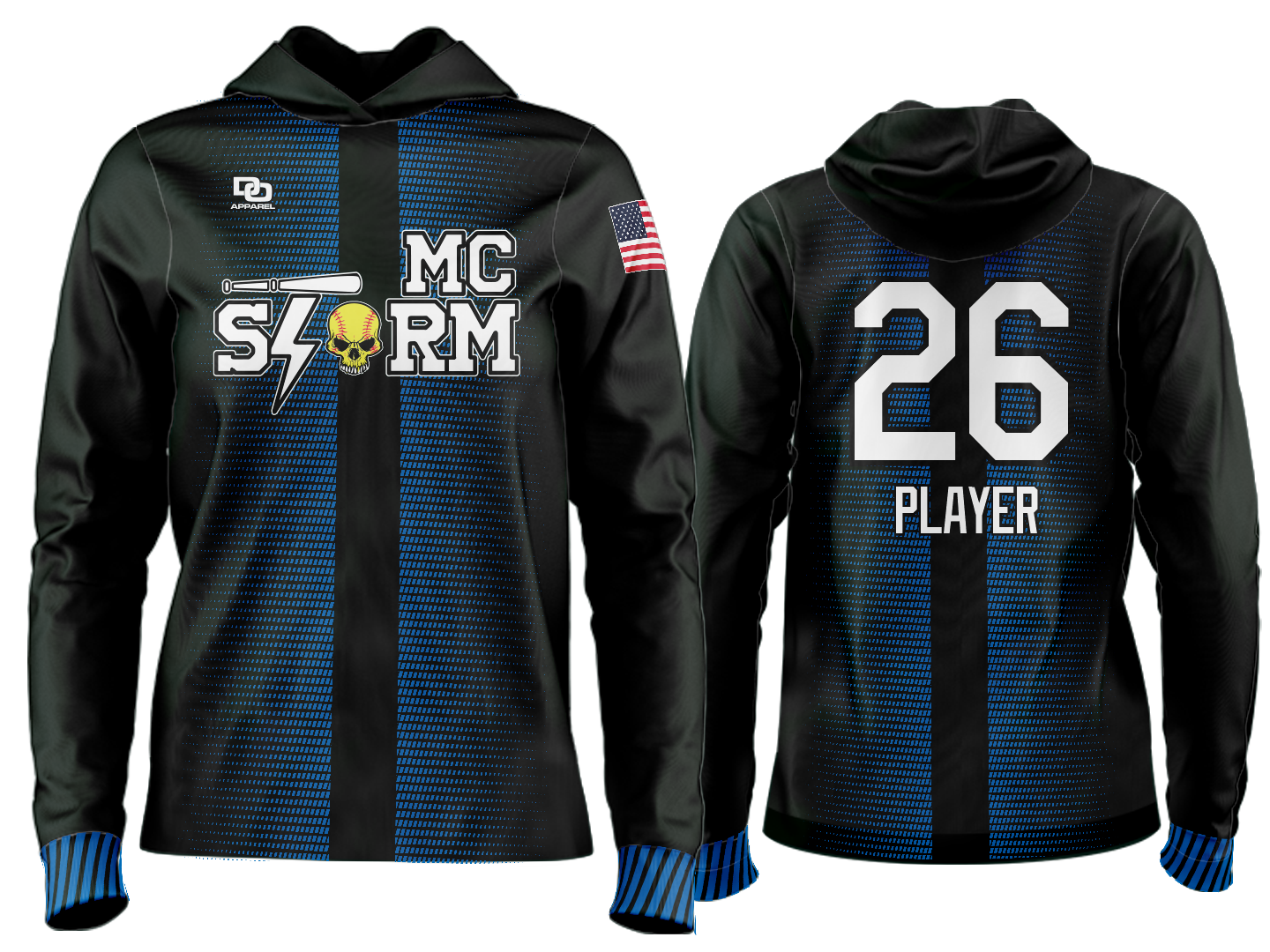Custom Team Hoodie - DET Black