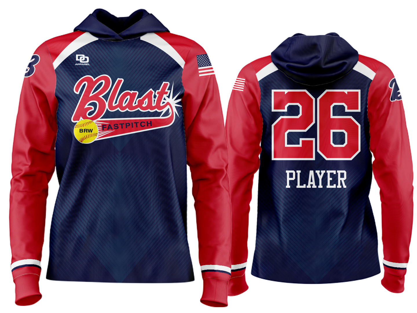 Custom Team Hoodie - Navy Mod