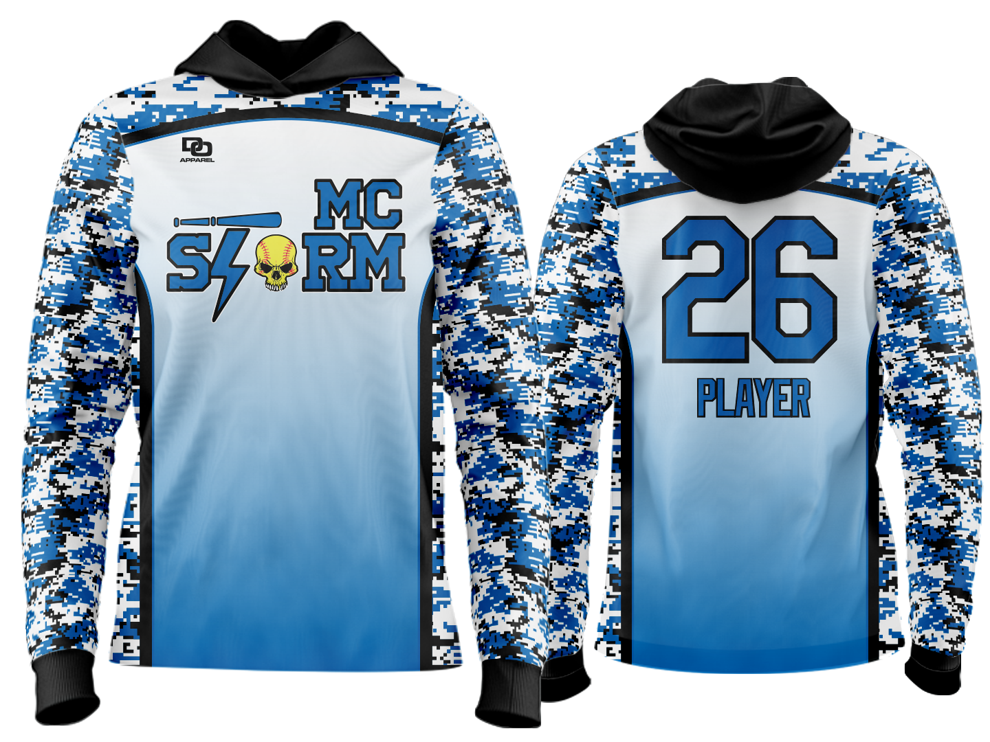 Custom Team Hoodie - Royal Fade