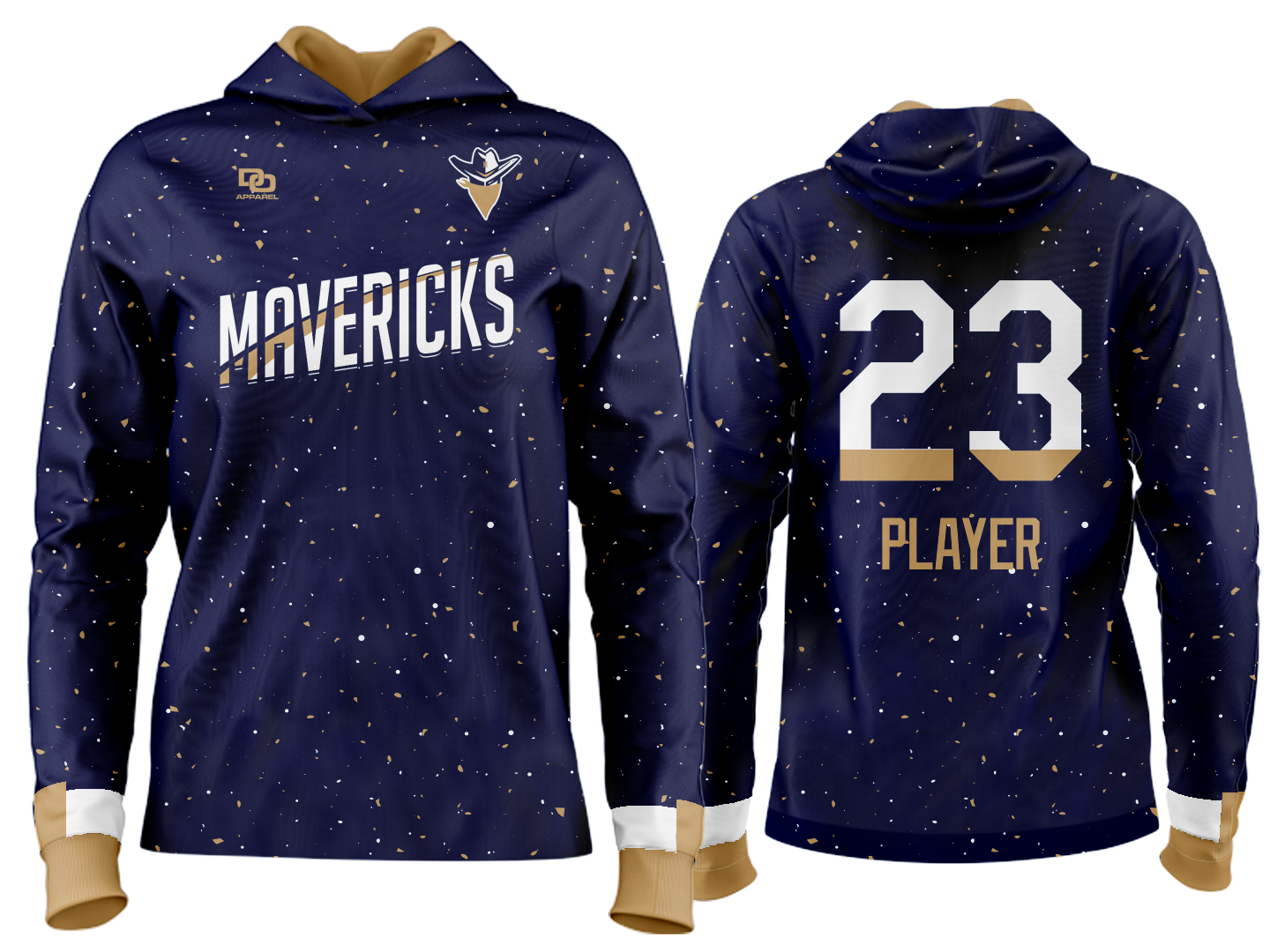 Custom Team Hoodie - Navy Splatter