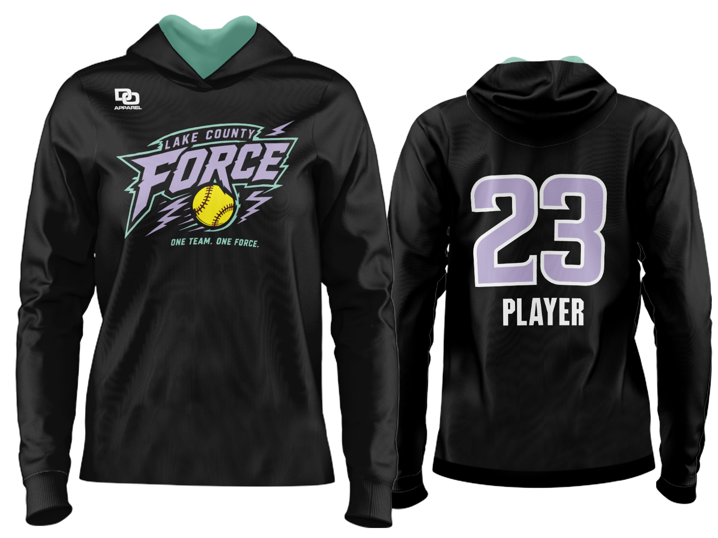 Custom Team Hoodie - Black Opt 1