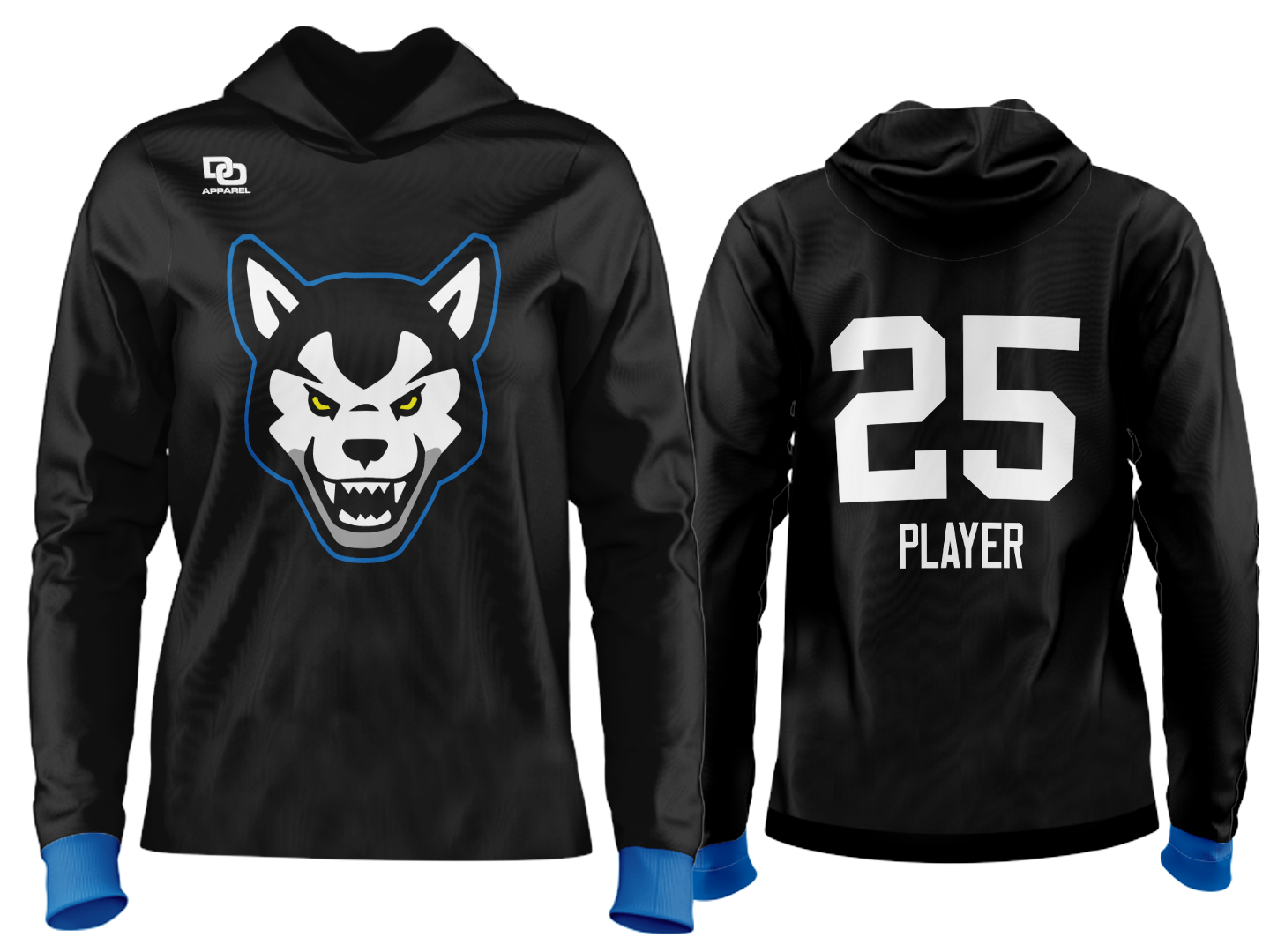 Custom Team Hoodie - Black Alt