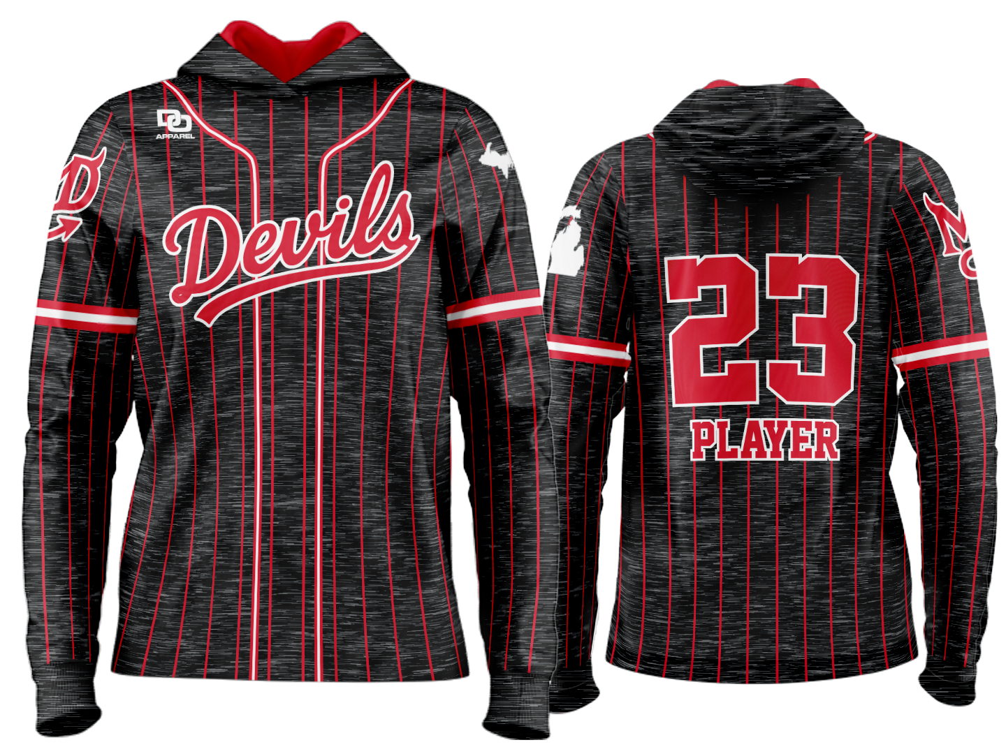 Custom Team Hoodie - Black Heather