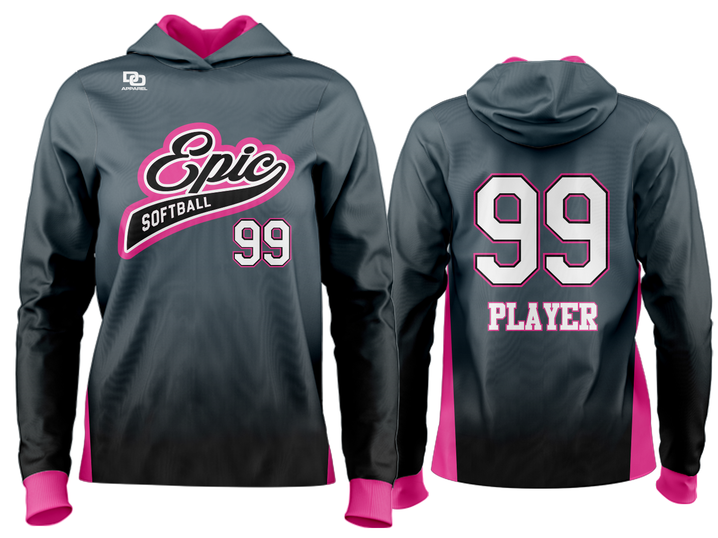 Custom Team Hoodie - Black