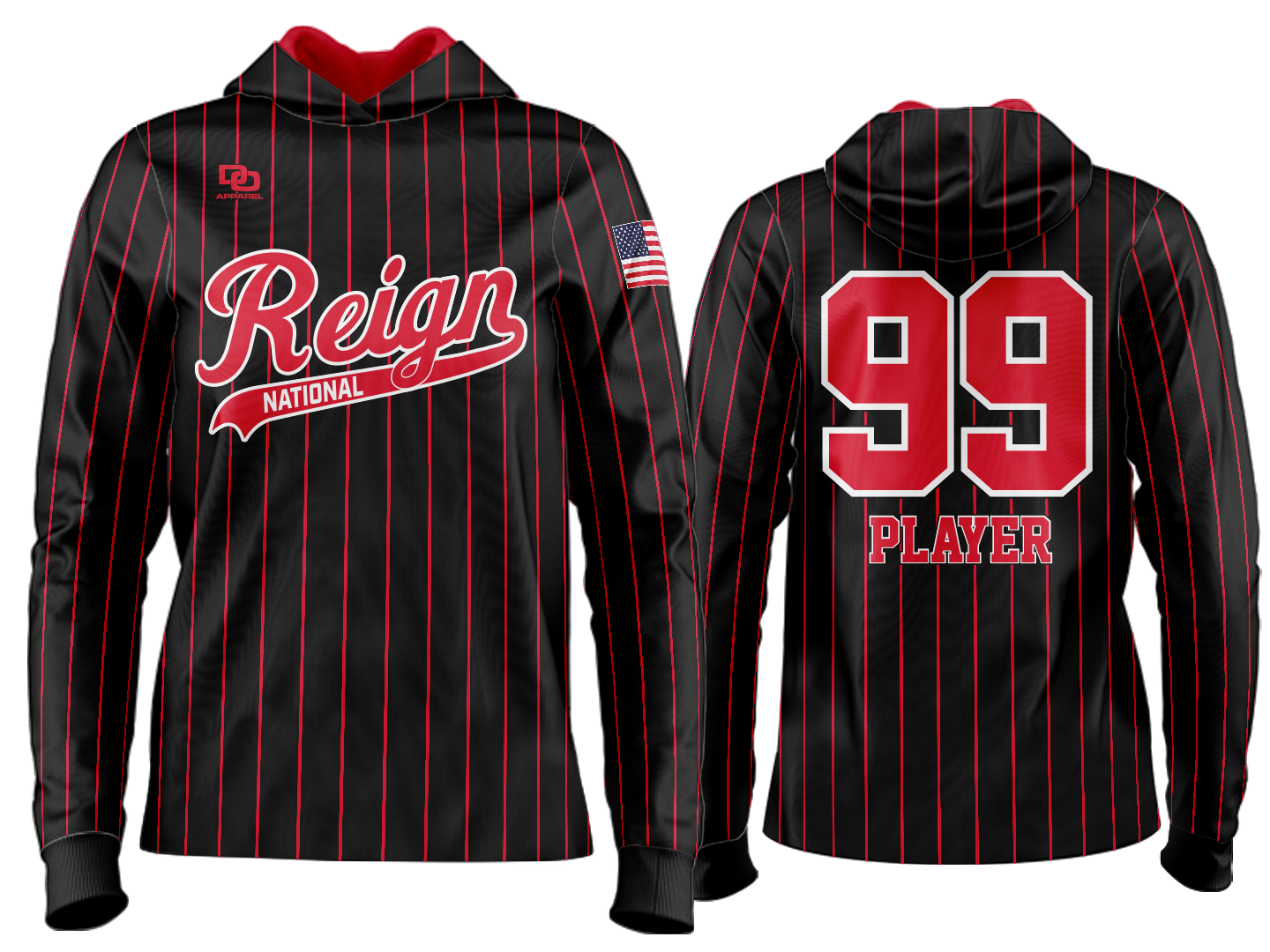 Custom Team Hoodie - Black Pinny National