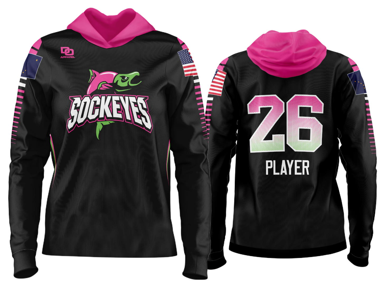 Custom Team Hoodie - Black