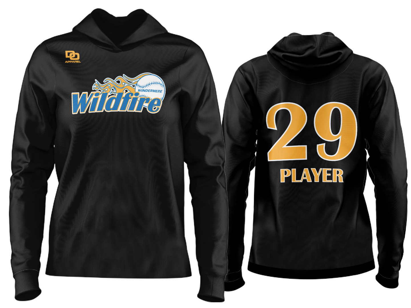 Custom Team Hoodie - Black
