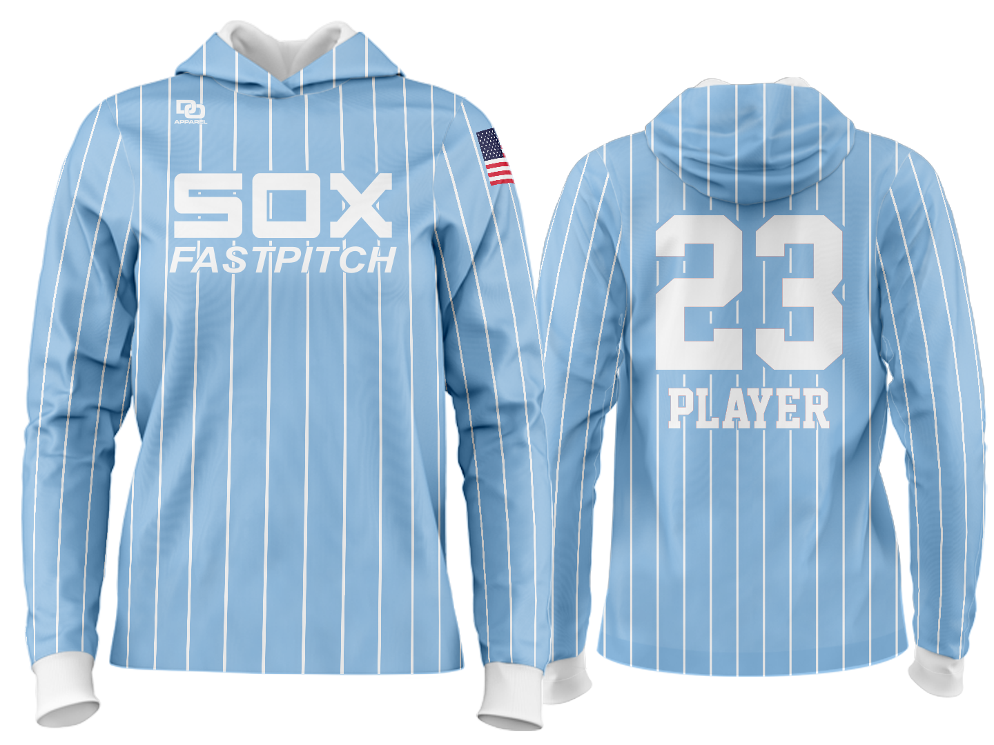 Custom Team Hoodie - Columbia Pinstripe