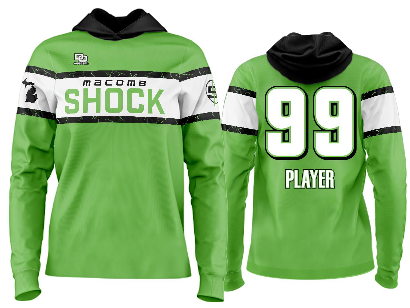 Custom Team Hoodie - Chi Lime
