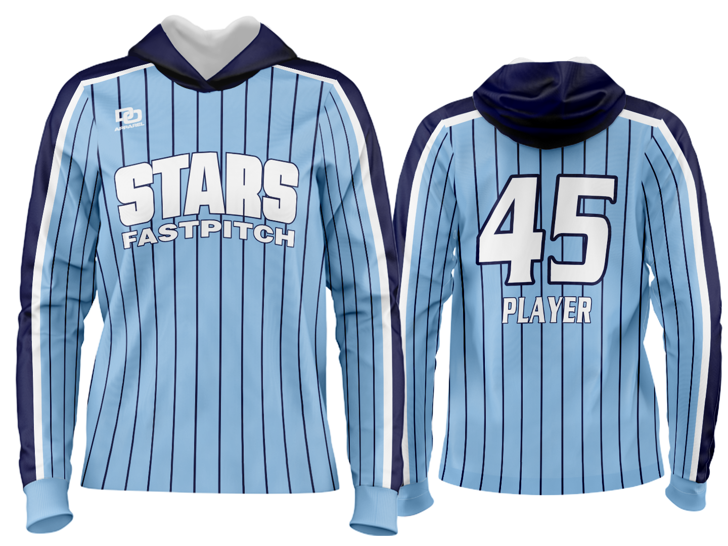 Custom Team Hoodie - Columbia Pinstripe