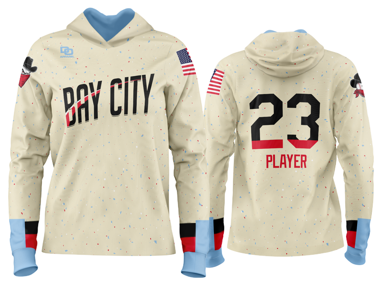 Custom Team Hoodie - Cream Splatter