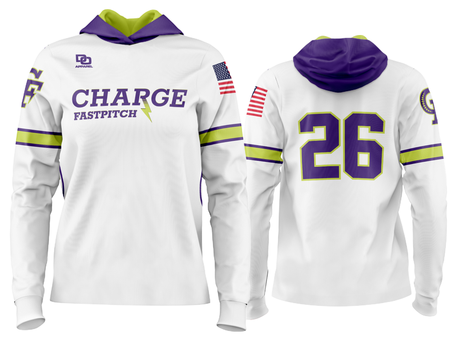 Custom Team Hoodie - White