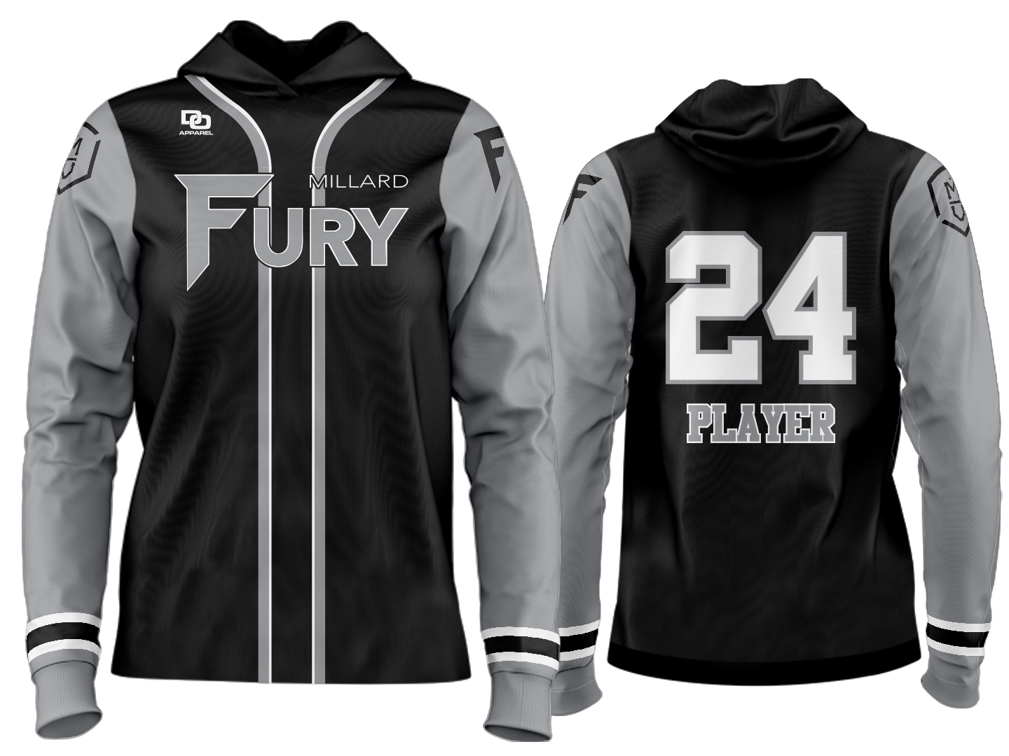 Custom Team Hoodie - Duke Black