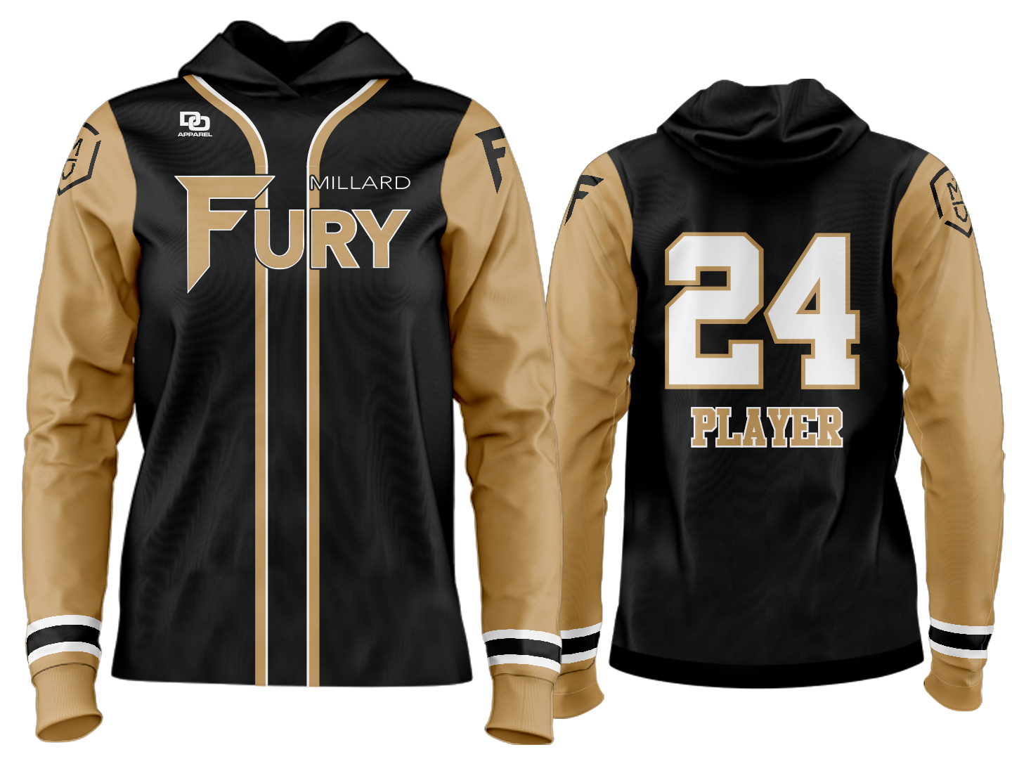 Custom Team Hoodie - Duke Black