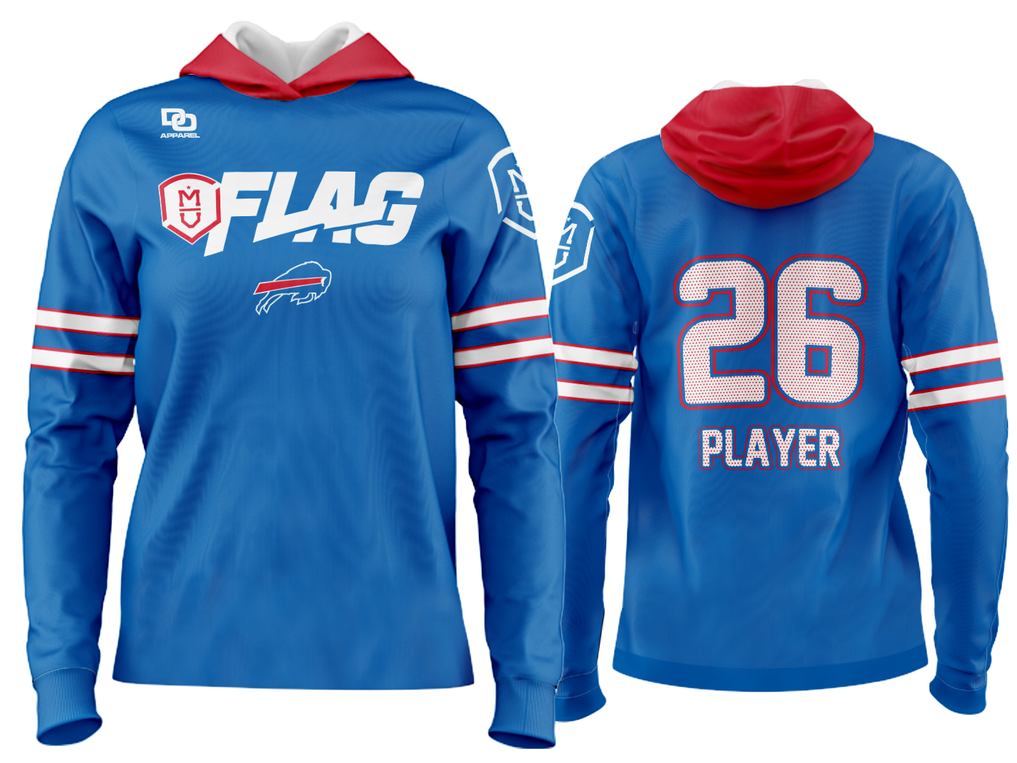 Millard Custom Team Hoodie - Bills