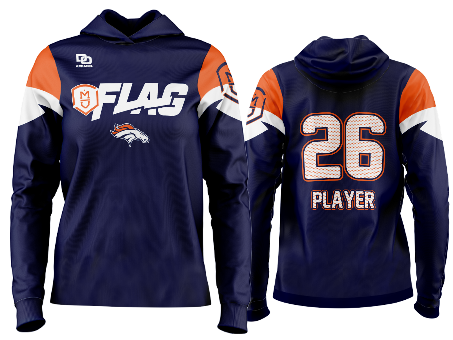 Millard Custom Team Hoodie - Broncos