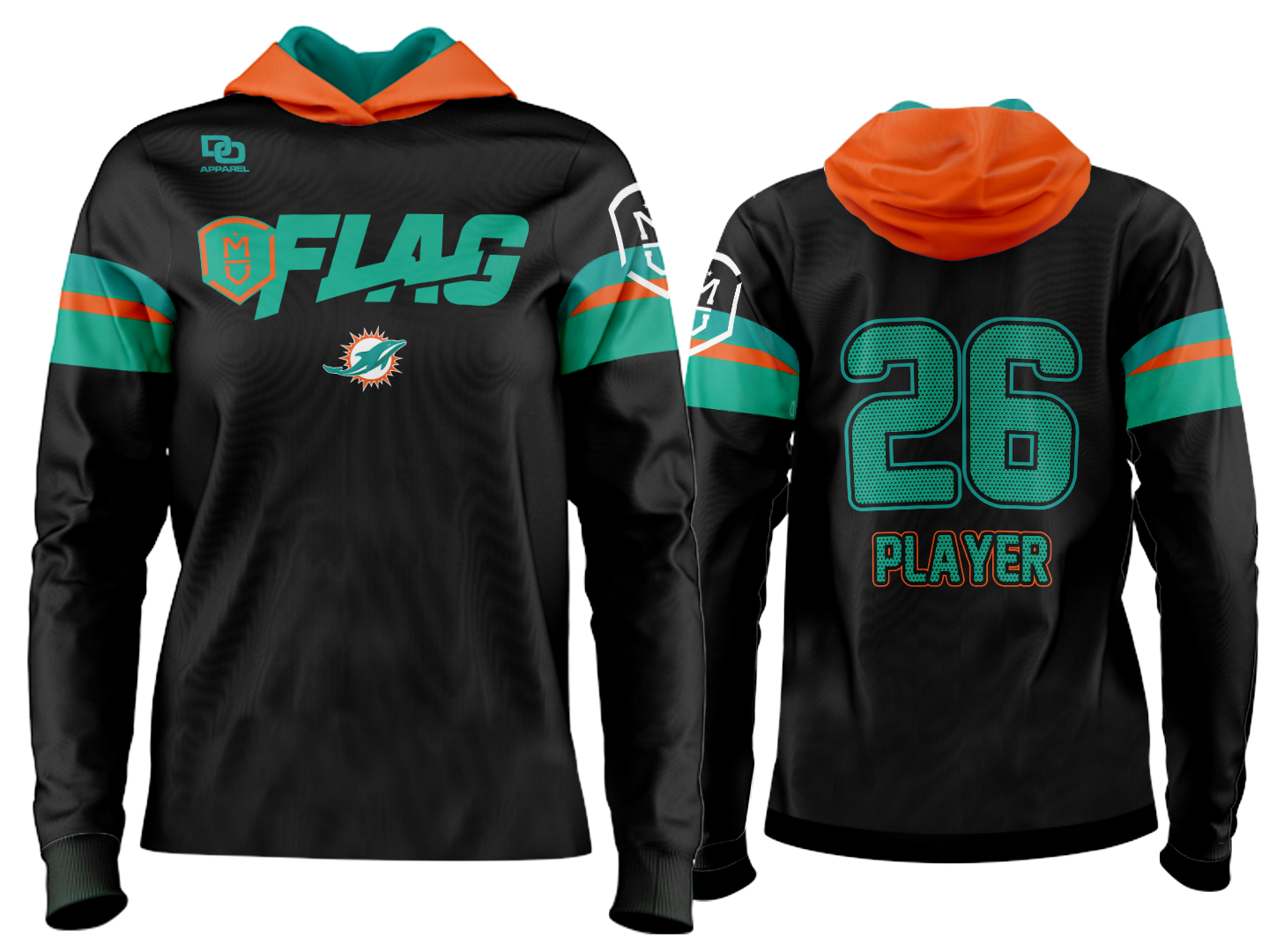 Millard Custom Team Hoodie - Dolphins