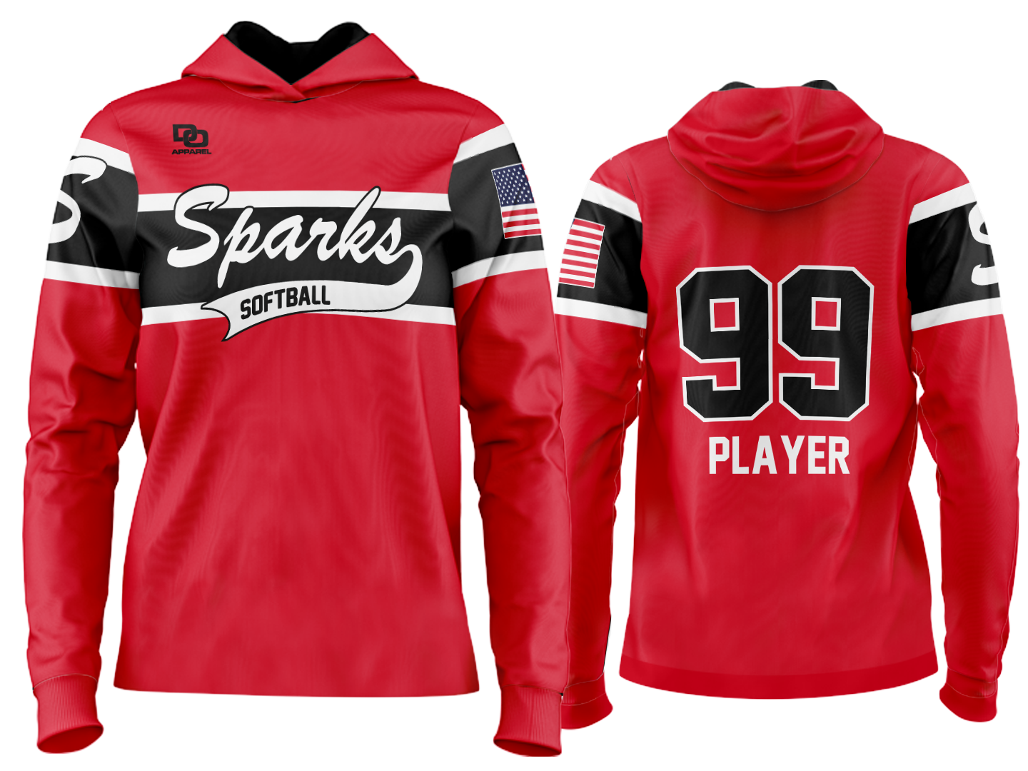 Custom Team Hoodie - Red ChiSox