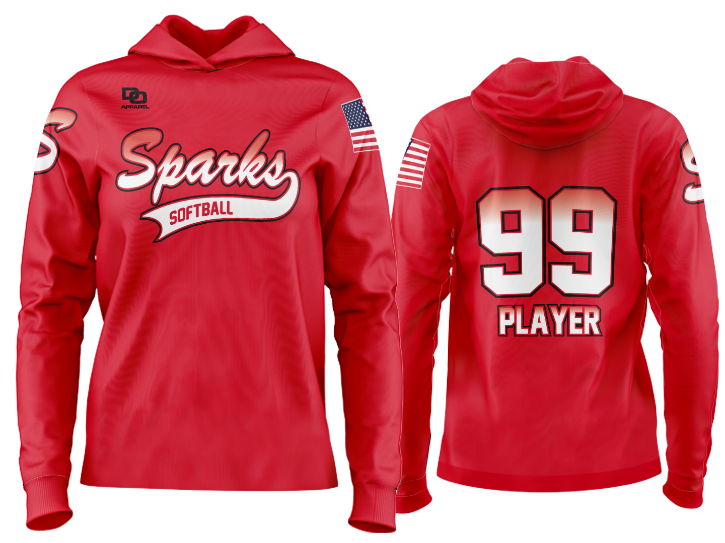Custom Team Hoodie - Red