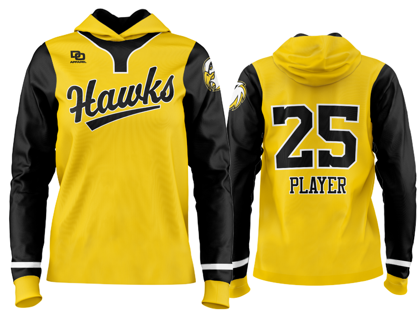 Custom Team Hoodie - Maize/Black