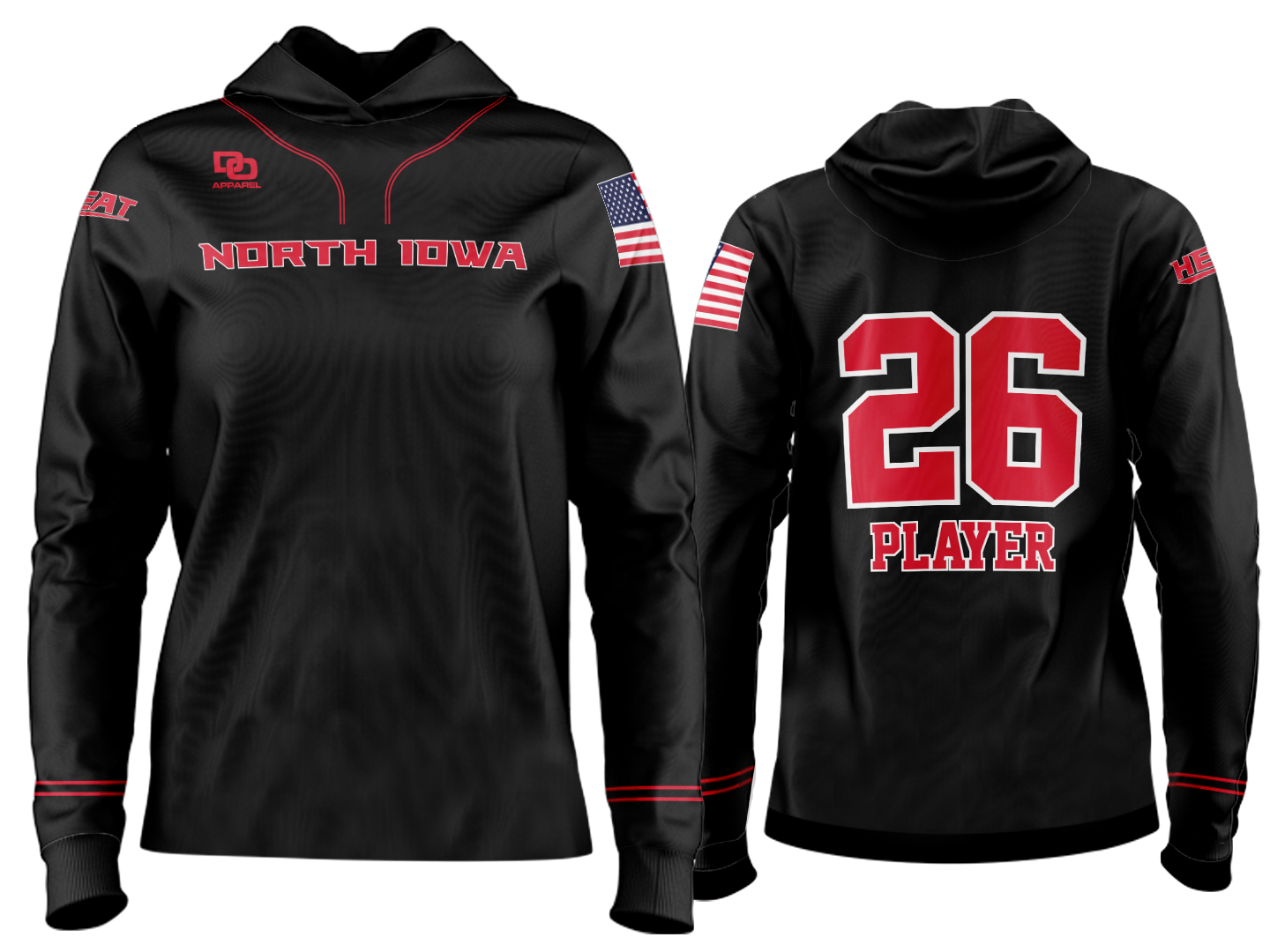 Custom Team Hoodie - Black