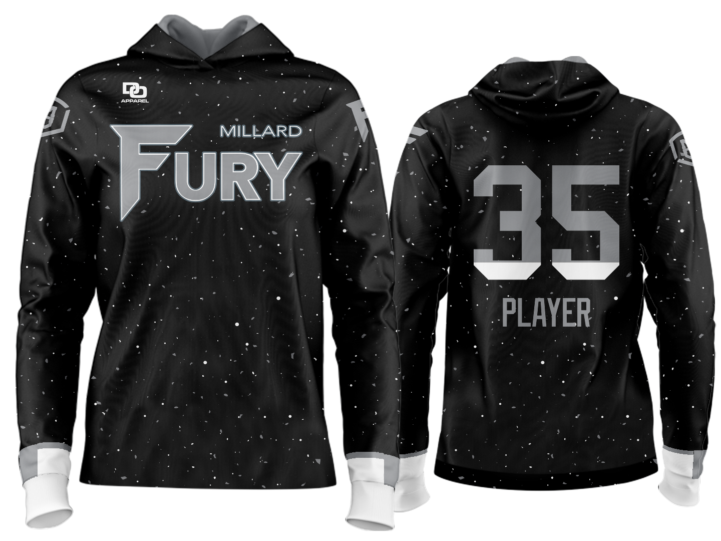 Custom Team Hoodie - Black Splatter