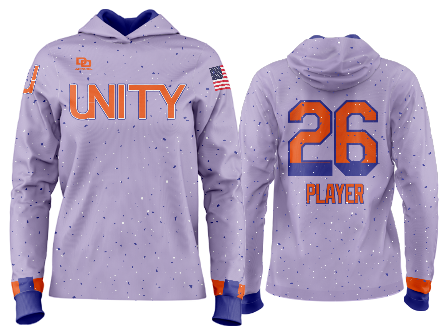 Custom Team Hoodie - Lavender Speckled