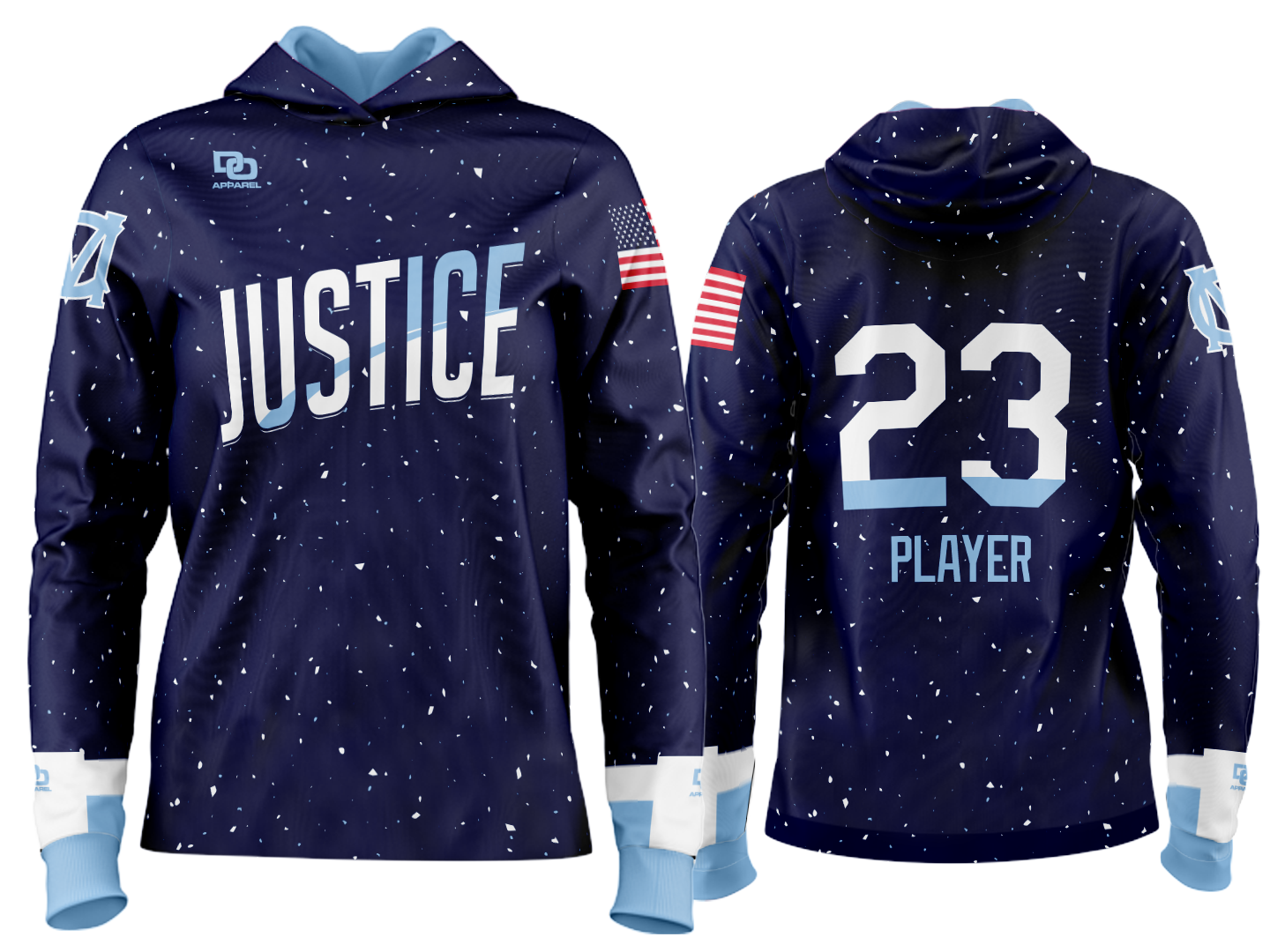 Custom Team Hoodie - Navy Splatter