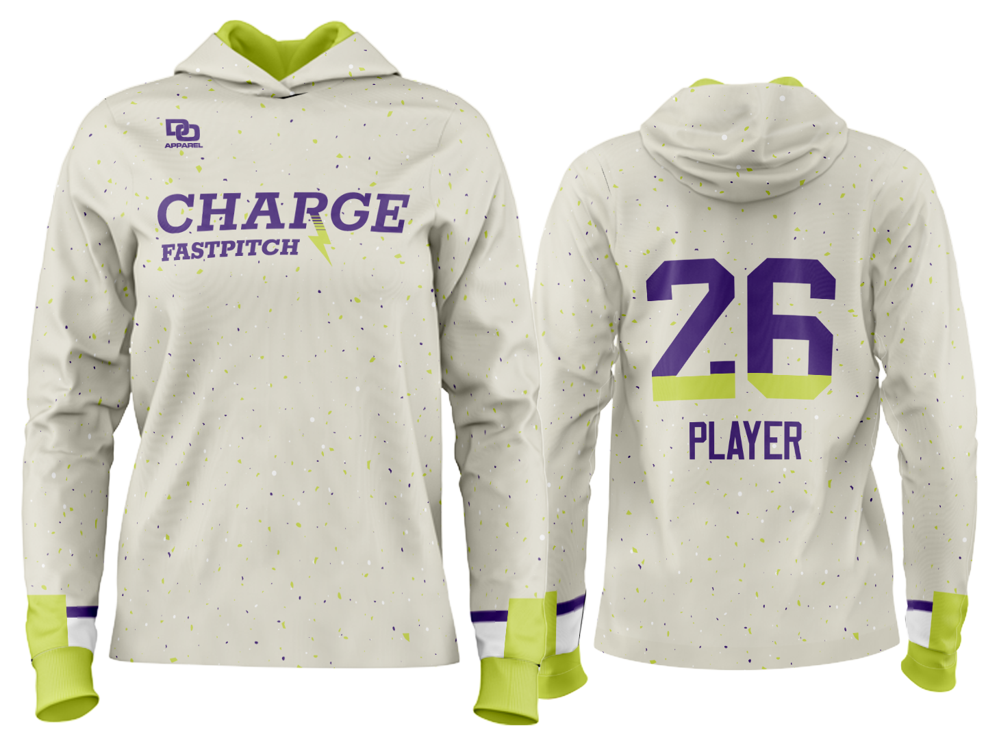 Custom Team Hoodie - Ivory Splatter