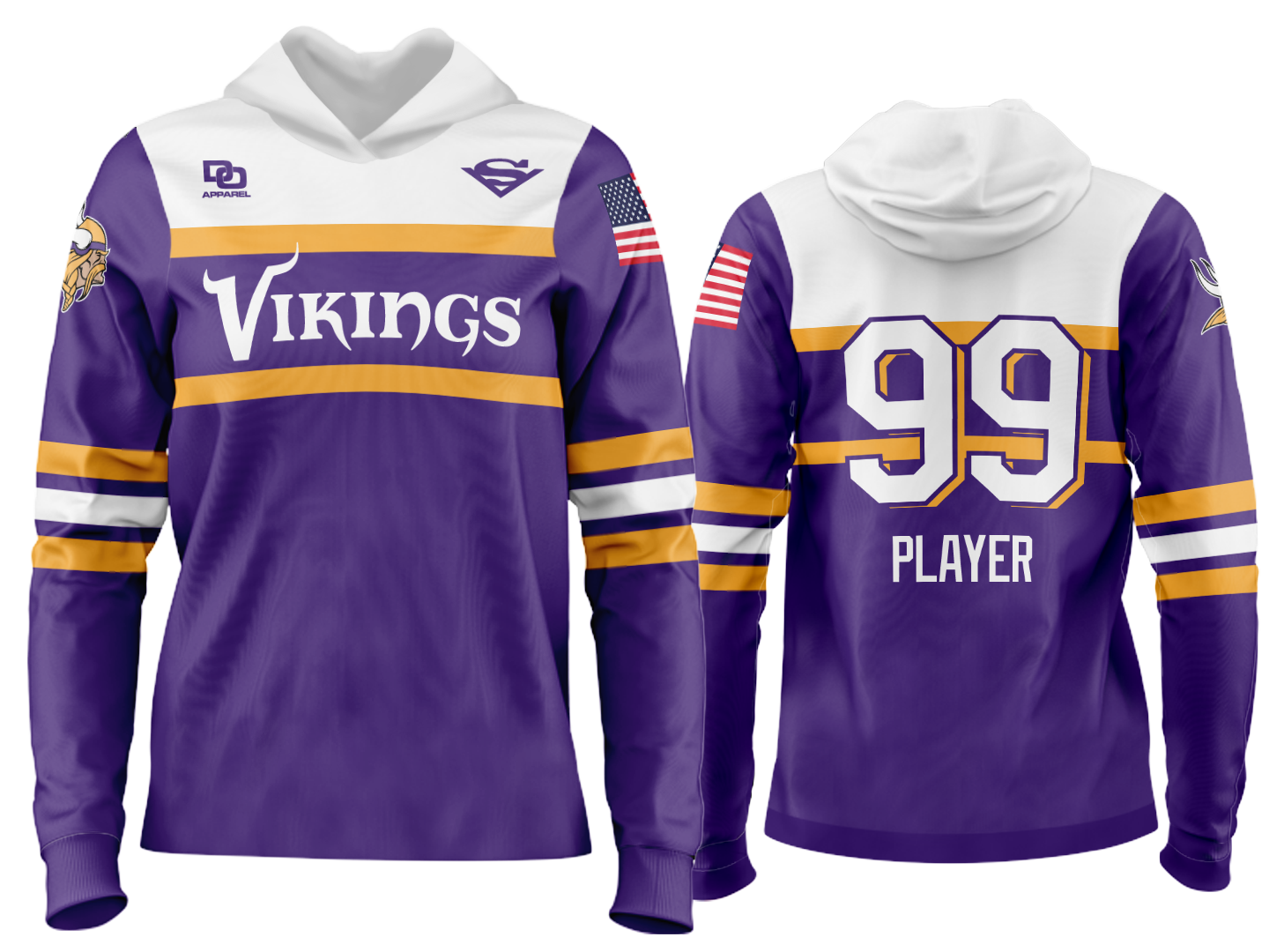 Custom Team Hoodie - Striped
