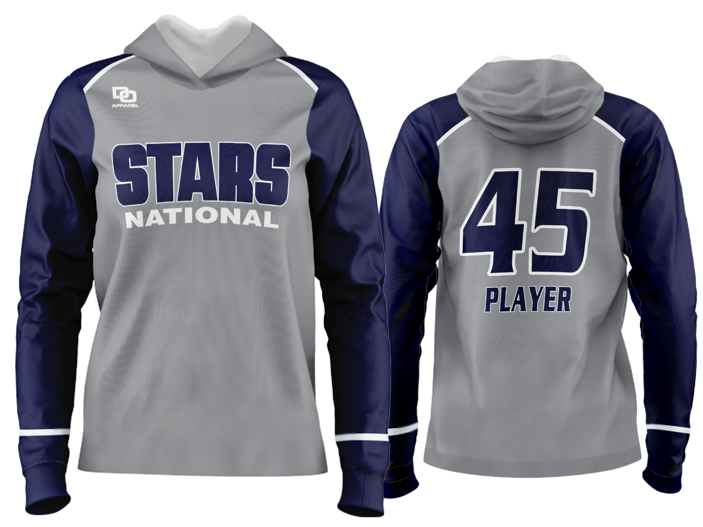 Custom Team Hoodie - Grey Alt National