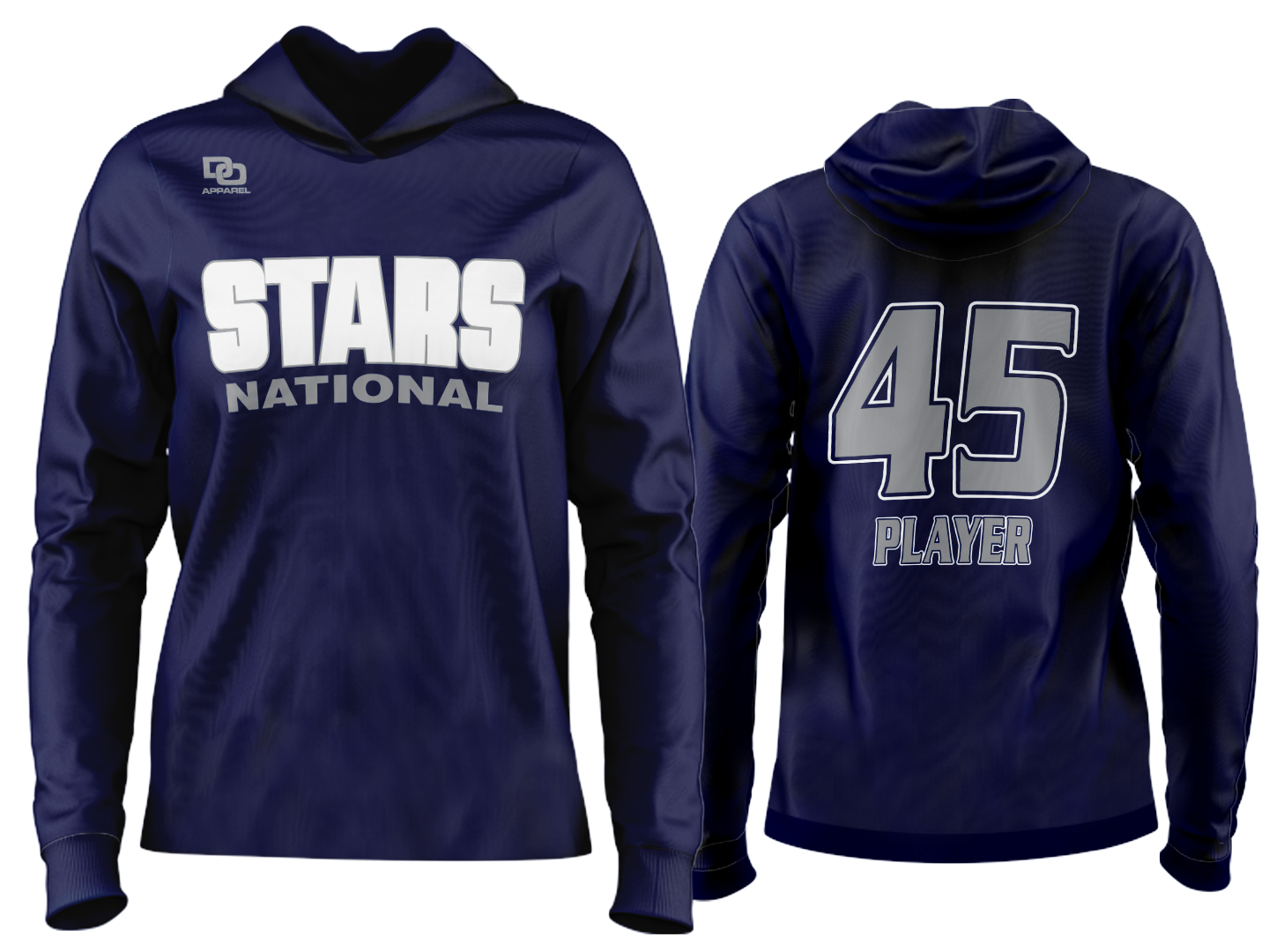Custom Team Hoodie - Navy Solid National