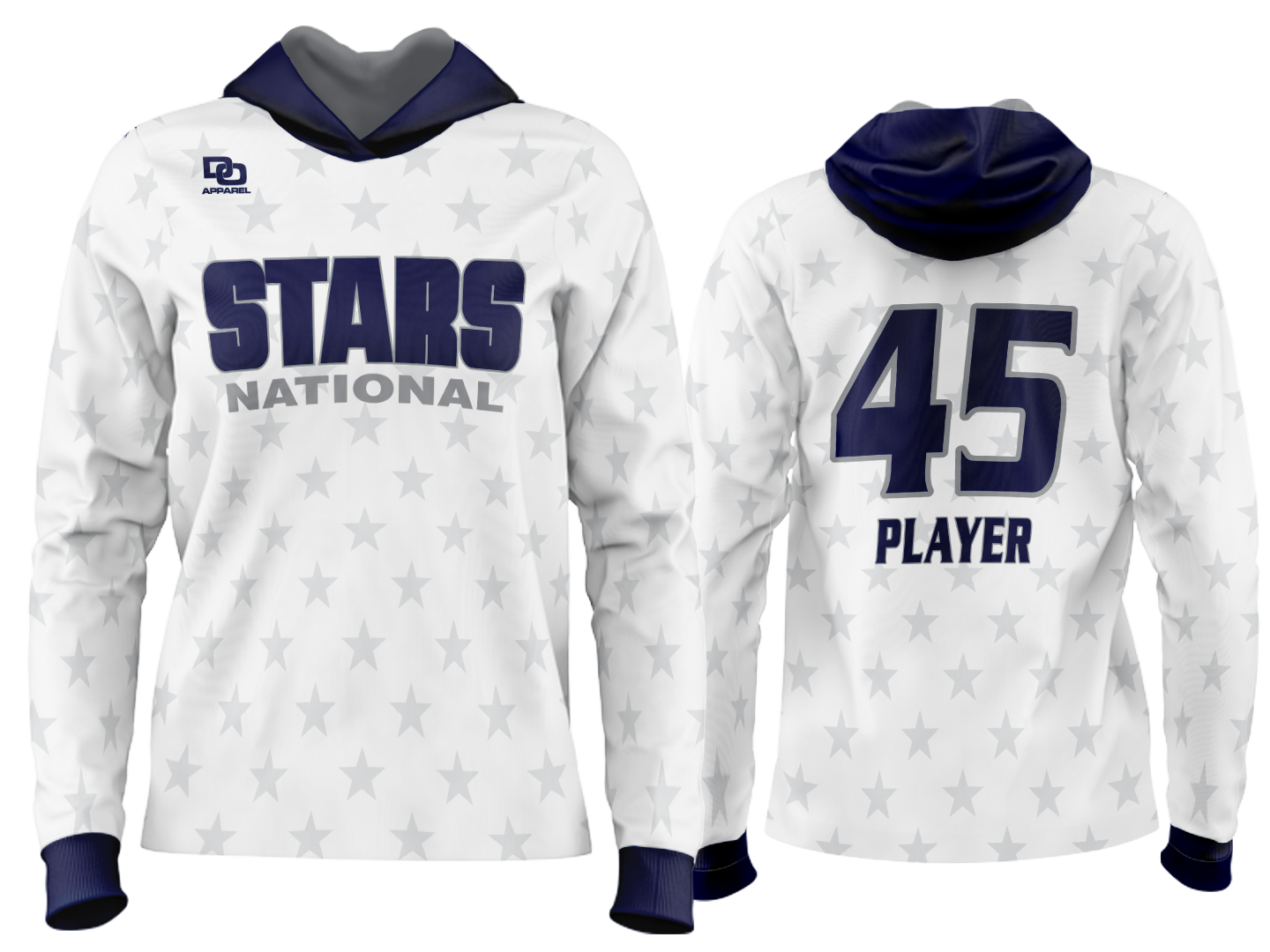 Custom Team Hoodie - Alt White National