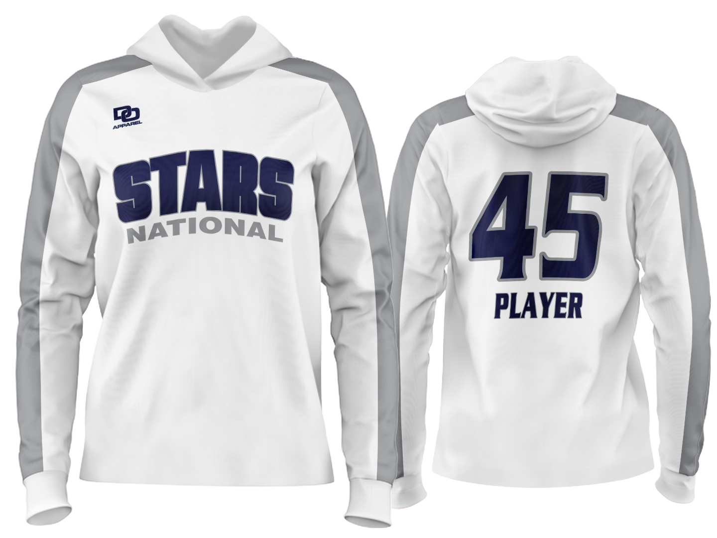 Custom Team Hoodie - White Main National
