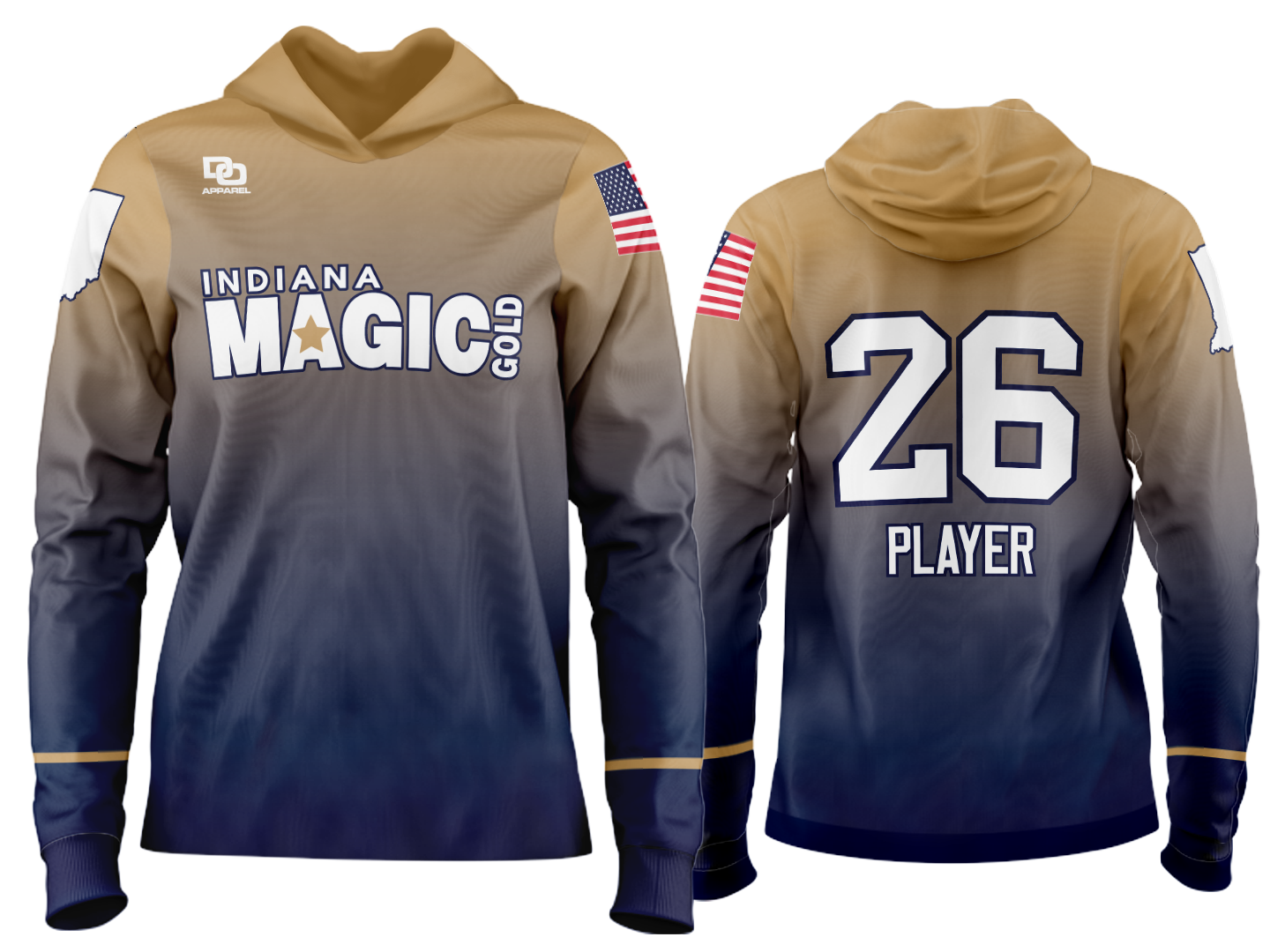 Custom Team Hoodie - Navy Fade