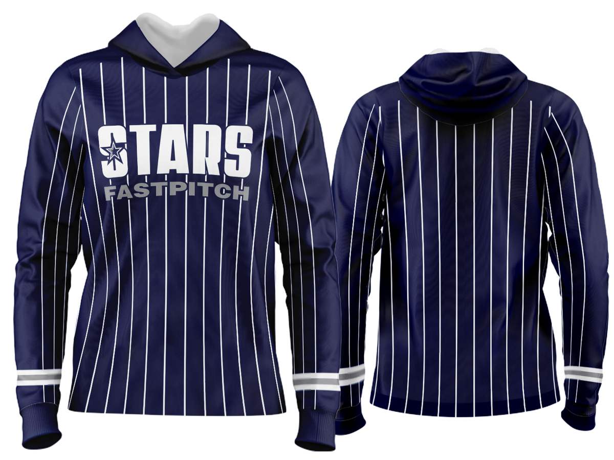 Custom Team Hoodie - Navy Pinstripe