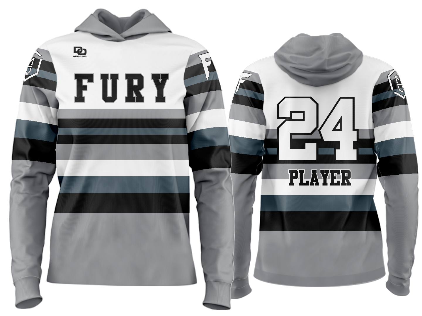 Custom Team Hoodie - Stripes