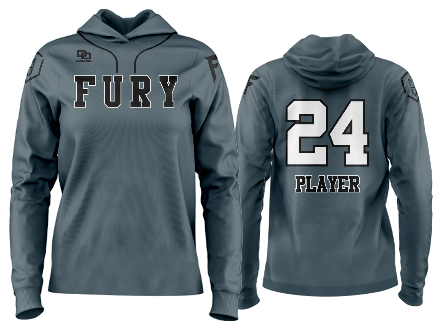 Custom Team Hoodie - OSU Charcoal