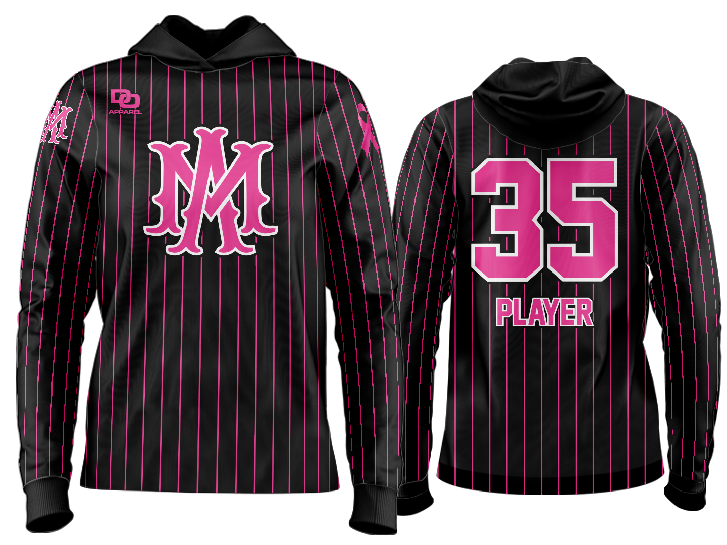 Custom Team Hoodie - BCA Pinstripe