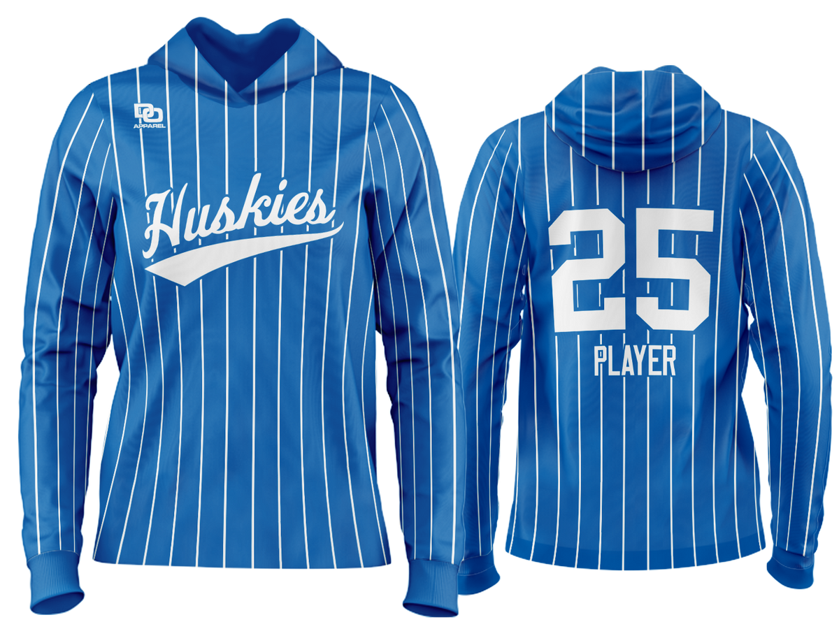 Custom Team Hoodie - Royal Pinstripe