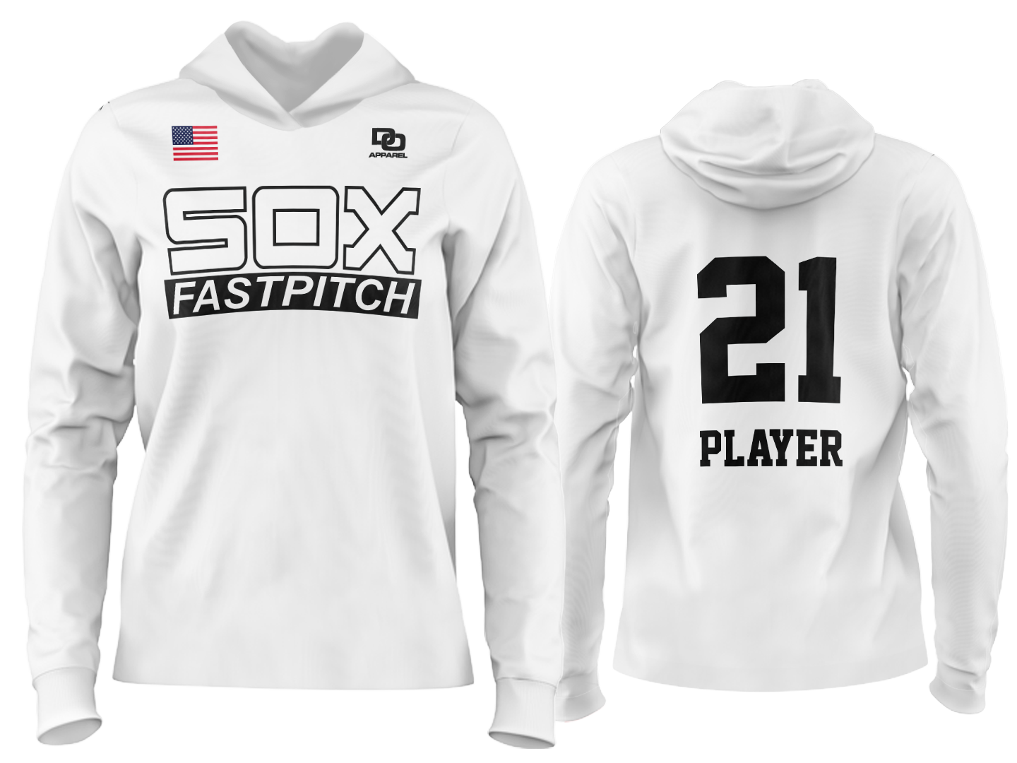 Custom Team Hoodie - White