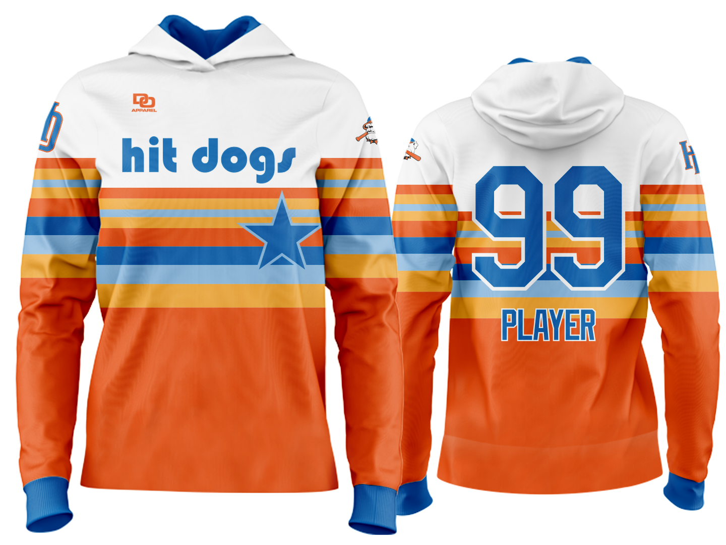 Custom Team Hoodie - Astros Stripes