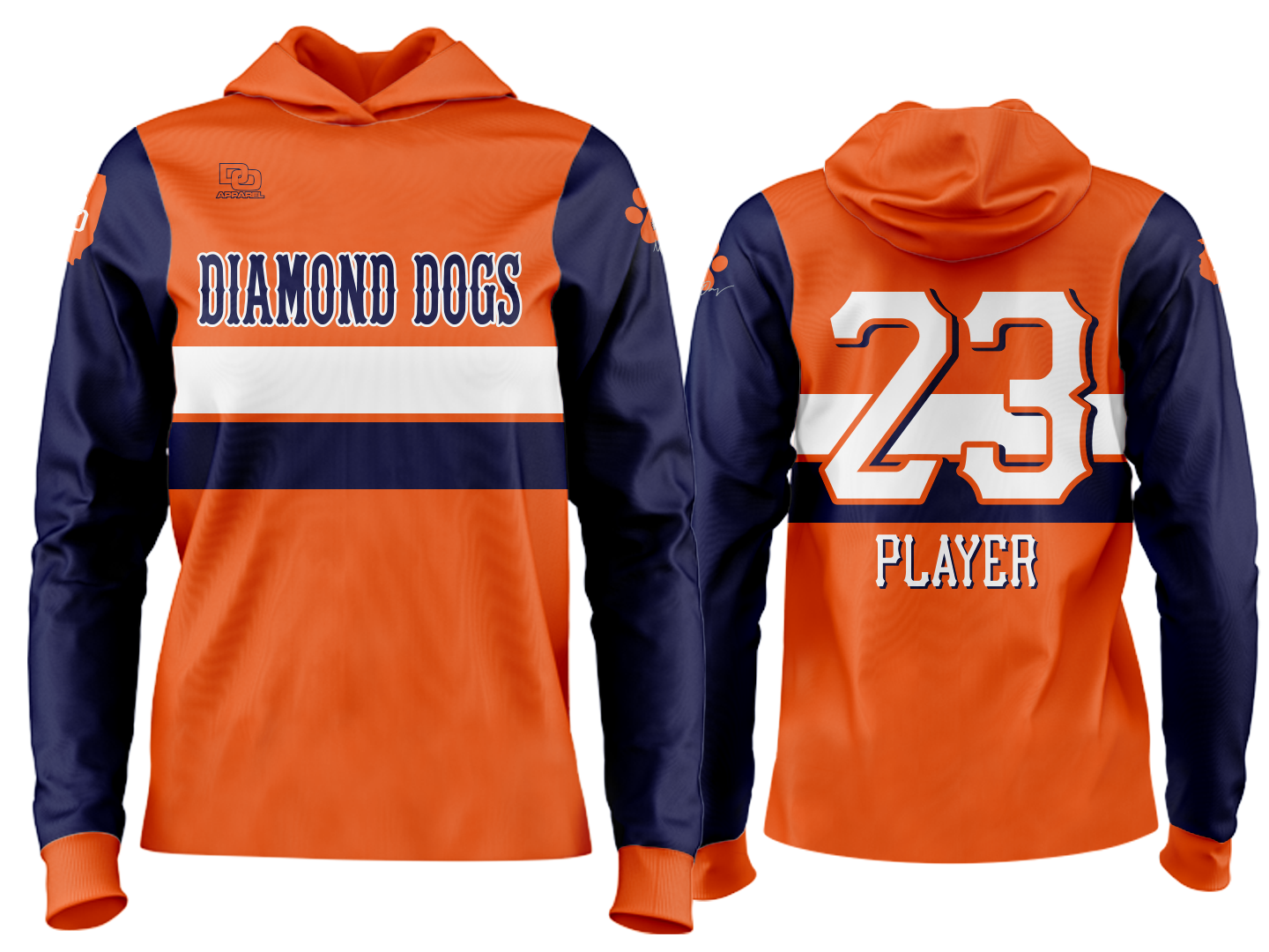 Custom Team Hoodie - Orange