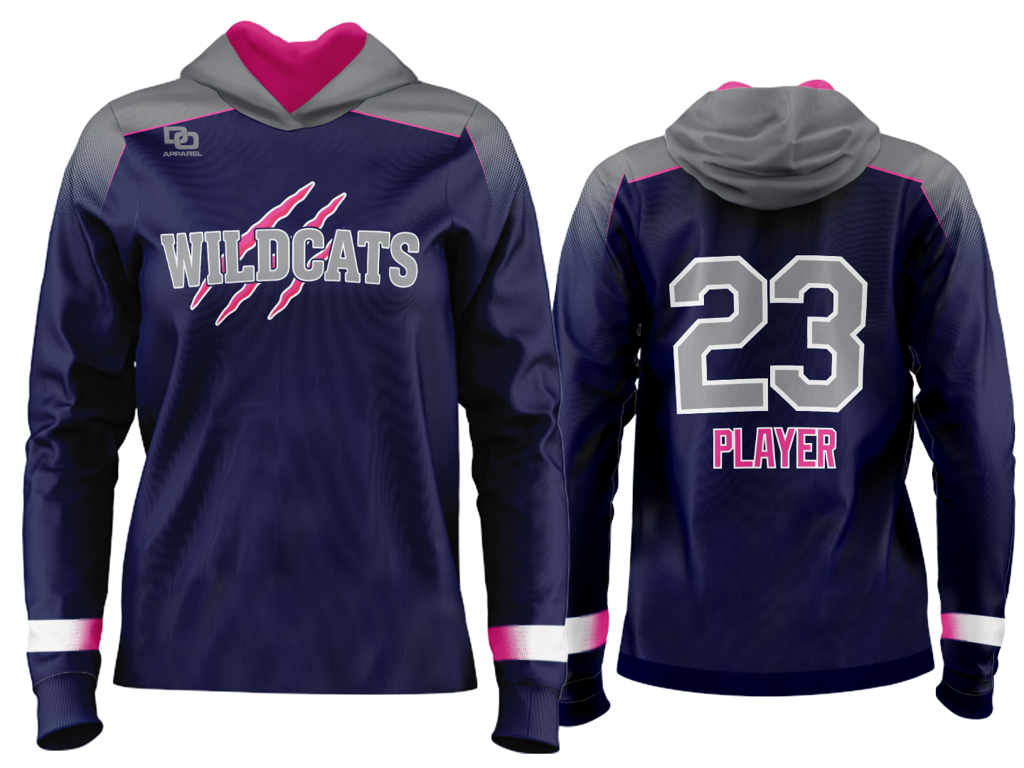 Custom Team Hoodie - Navy/Graphite