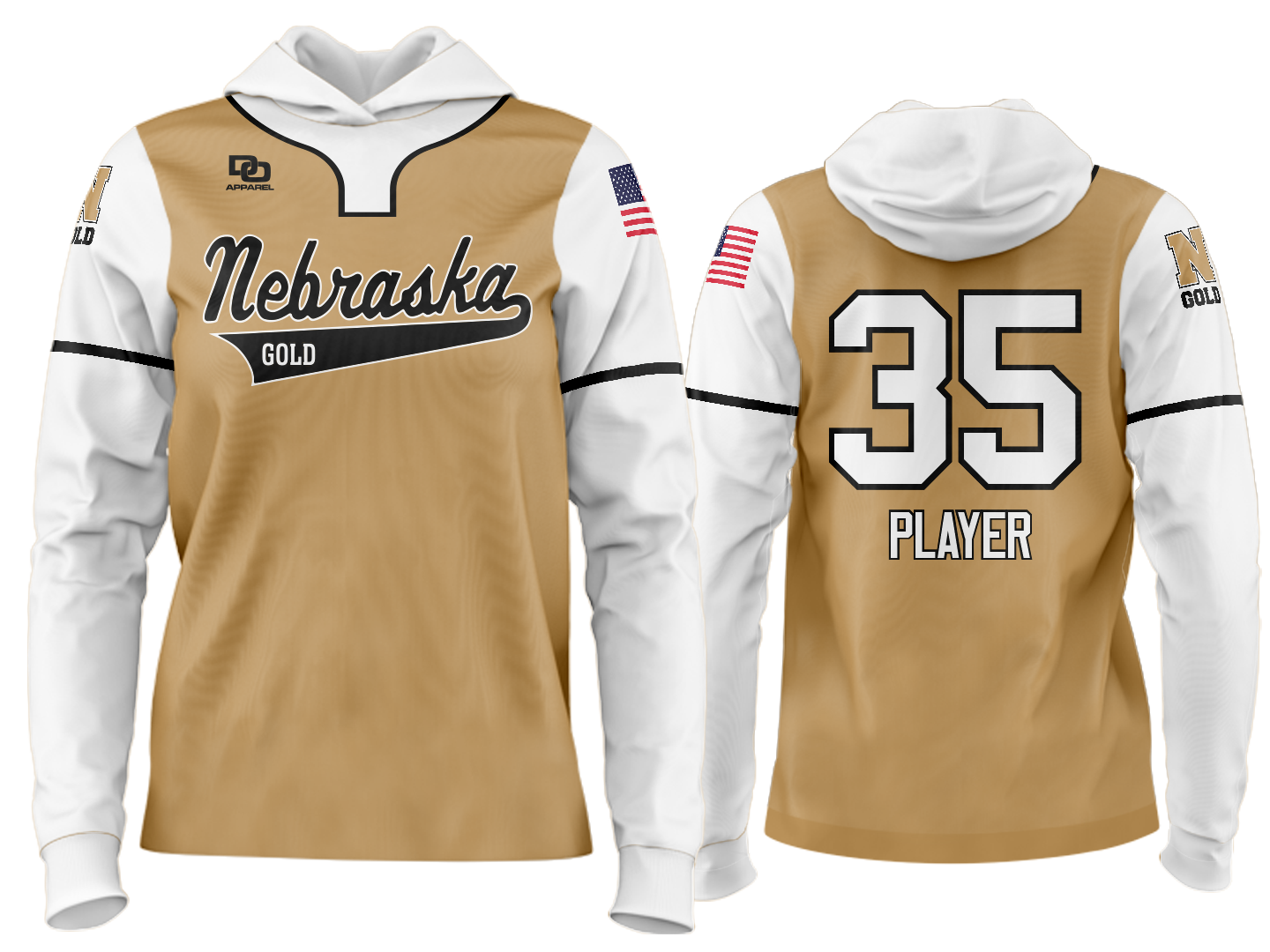 Custom Team Hoodie - Vegas/White