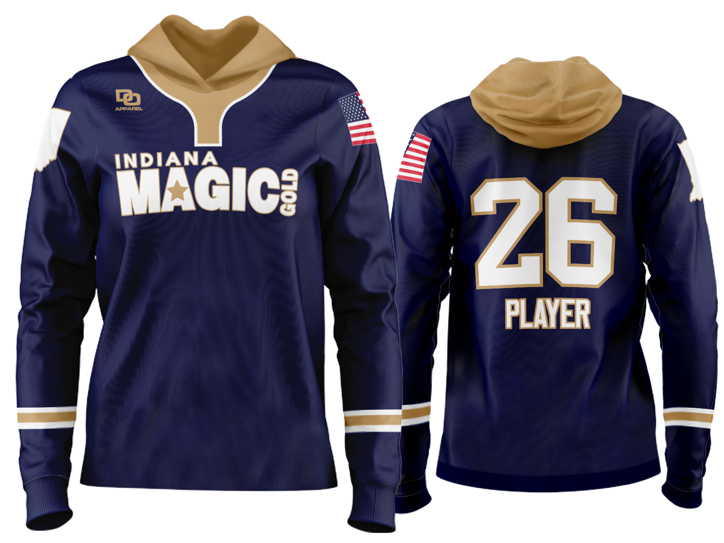 Custom Team Hoodie - Wash Navy
