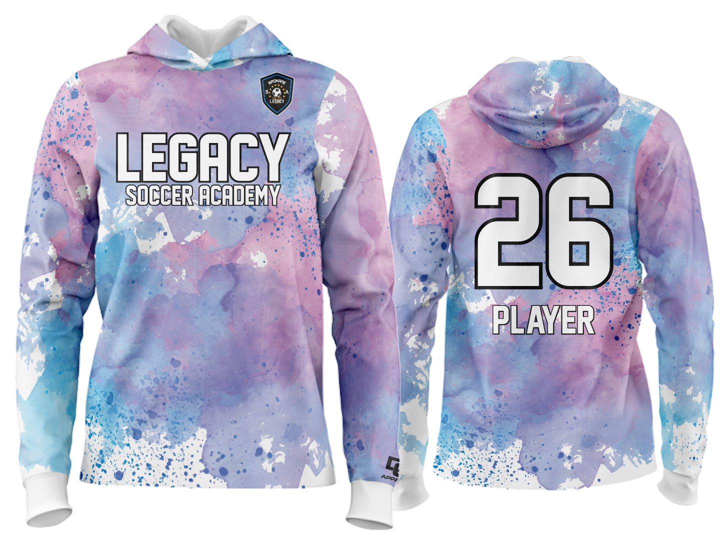 Custom Team Hoodie - Water Color