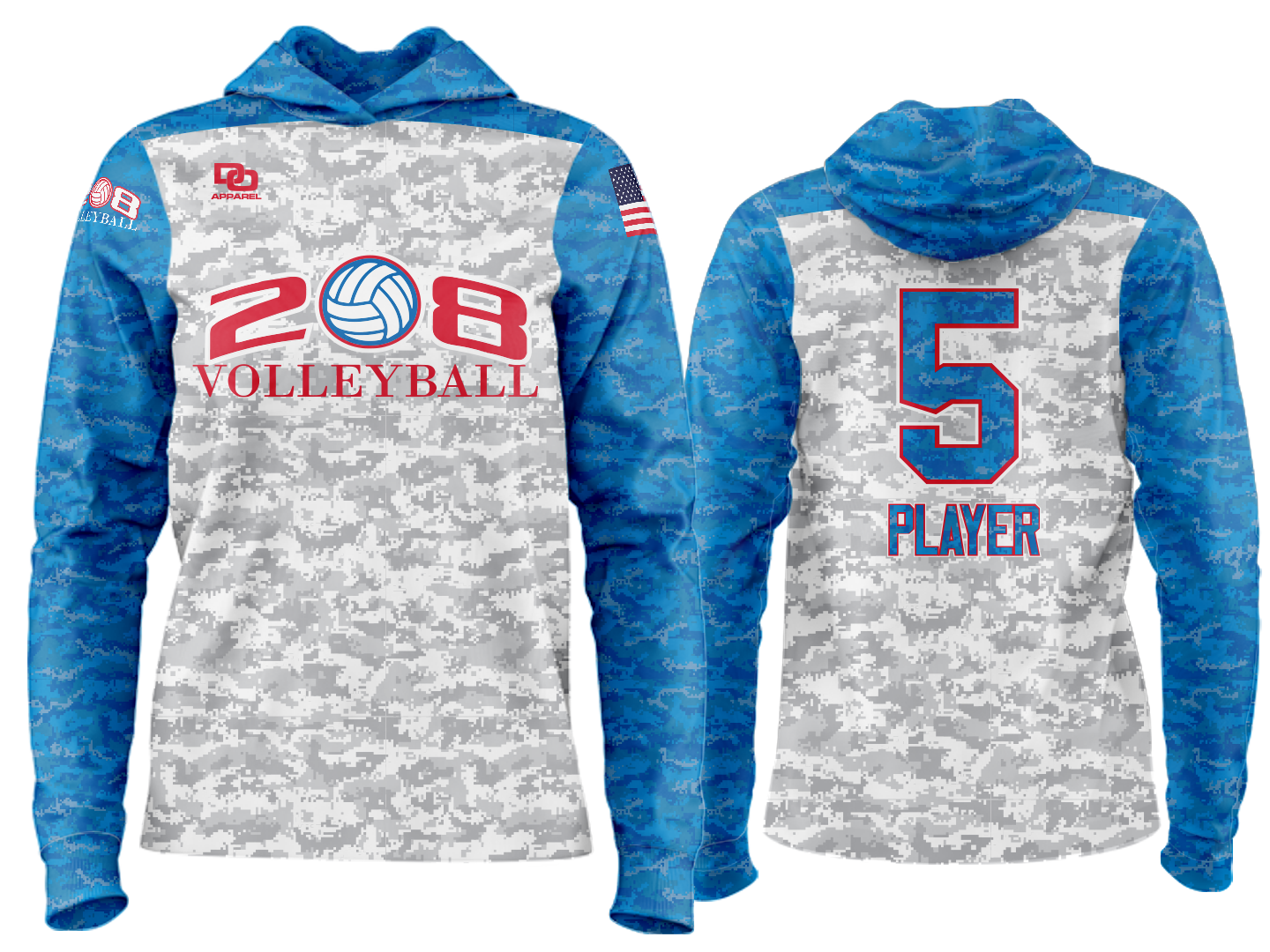 Custom Team Hoodie - White Camo