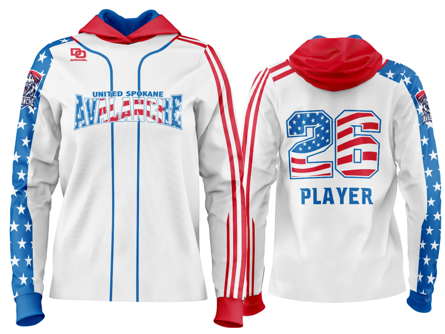 Custom Team Hoodie - White